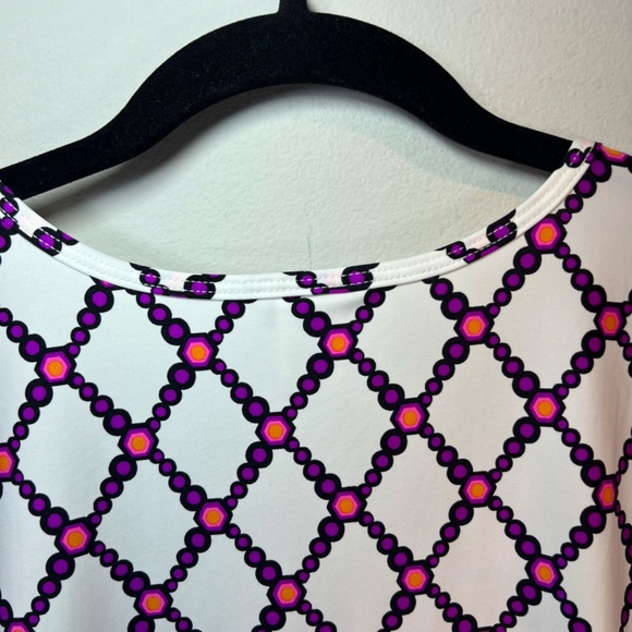 Trina Turk Women's Kon Tiki Colorful Print Swim Cover Up Tunic Beach Dress Large - Picture 14 of 14